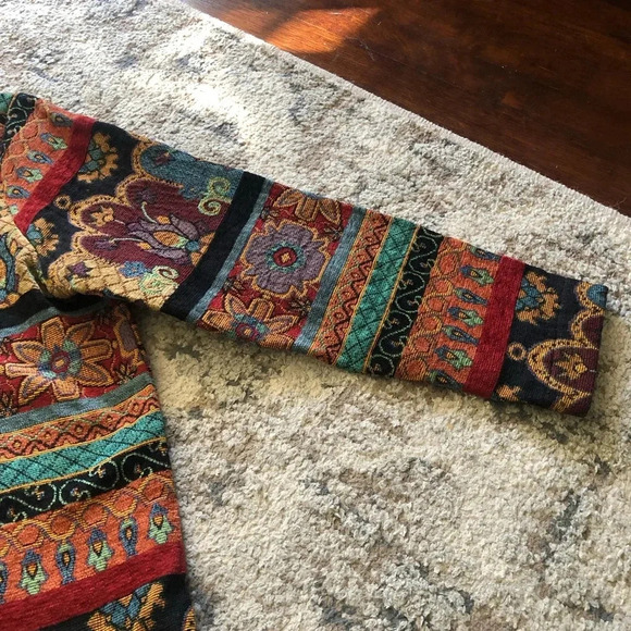 Vintage Studio Works Tapestry Colorful Jacket with Buttons - Picture 4 of 7